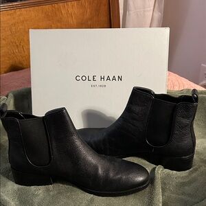 Cole Haan Woman’s Black Leather Bootie